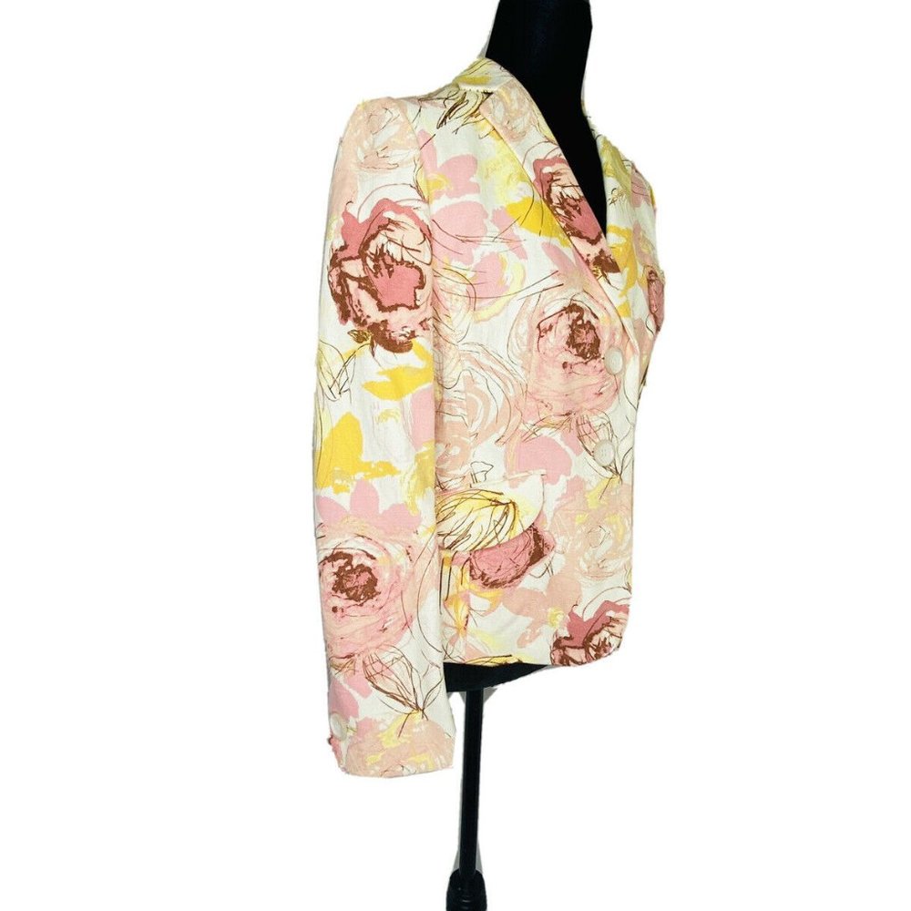 Ann Taylor Floral Cotton & Linen Blend Blazer - Picture 4 of 13
